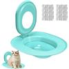 Amesor Kit Addestramento Gatto WC,Strumento Educativo per Bisogni - Kit di Apprendimento per Addestramento al Gabinetto Antiaderente per Casa, Appartamento, Bagno e Vasino