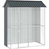vidaXL Gabbia per uccelli Antracite 215 x 110 x 247 cm Acciaio zincato | Costruito robusto per l'uso tutti i giorni, Tiene i tuoi animali al sicuro e fermi,