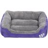 Mateju Cuccia Cane di Peluche, Rettangolare Lettino Cane Interno in Peluche Morbida Letto Gatto Cuccia Lettino Lavabile per Animali Domestici, per Piccolo e Media (Viola,43x32x10cm)