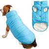 FANSU Invernale Vestiti per Cani, Antivento Giubbotto Cane, Vestito Cane Caldo e Morbido, Giacca Cozy Foderato in Pile Antivento Inverno per Cani Gatto (L,Blu Cielo)