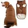 FANSU Invernale Vestiti per Cani, Antivento Giubbotto Cane, Vestito Cane Caldo e Morbido, Giacca Cozy Foderato in Pile Antivento Inverno per Cani Gatto (L,Marrone)
