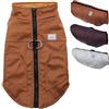 FANSU Cappotto Cane Impermeabile Invernale Vestiti per Cani Cappottino Cane Taglia Piccola, Media, Grande 2.5-30kg Marrone