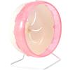 SUPVOX Ruota Silenziosa in Plastica Rosa con Supporto Facile da Pulire da 22cm per Criceti e Piccoli Animali e Area Relax per Scoiattoli