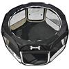 Petigi Gabbia Cuccioli XL 115 cm Cani Roditori Animale Tenda a Gabbia Panno Box Animali Pieghevole, Colore:Nero
