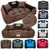 KING DOG Letto per Cani XXL 130x105 cm | Cuscino Impermeabile | Lavabile | Cuccia Interna | Brandina Marrone