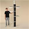 RHRQuality Krabpaal voor Grote katten - Maine Coon Tower Plus - 245 tot 265cm Hoog - met extra dikke 20cm sisalpalen - Blackline Créme