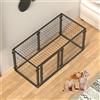 RUYICZB Box per Cani da Interno Esterno, Recinto per Animali Domestici, Gabbia per Cuccioli con Porta con Catenaccio, Gabbia per Cani per Animali di Piccola E Media Taglia,Nero,100x50x50cm
