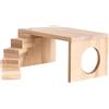 Generico Parco Giochi per Criceti, Gioco In Legno Per Criceti Con Piattaforme, Giocattolo Scalabile Compatto per Criceti, Porcellini d', Gerbilli, Scoiattoli e Roditori
