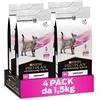 Purina Pro Plan Veterinary Diets Urinary UR crocchette gatti con Pesce dell'oceano, 4 Confezioni da 1,5kg