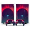 PDURMBUAB Nessuna Schiuma Nessuna Bolla Decal Skin Per PS 5 Disk Edition Console 2 Controller Vinile Cover Skin Wraps Per PS5 Disc Version 39522