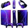 GALSOR Protettivo 19368 Per PS5 Console Disc Edition & Digital Sticker Vinyl Decal Cover Per Ps5 Controller & Charging Station & Headset & Media Remote Senza Bolle E Senza Residui(Disc Version)