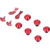 RASTKY Minteri in Acciaio Inossidabile Set di Palette Joystick - 6 Joystick Analogici e 4 Palette per il Controller a Coda con Impugnatura Testurizzata (rosso)