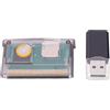 Annadue Cartuccia di Gioco Flash Universale per GBA SP GBM NDS NDSL, capacità Massima 2 GB, Formato FAT, Scheda Game Boy Advance con Lettore di schede. (Nero Trasparente)