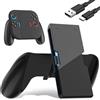 GLDRAM Impugnatura caricabatterie per Nintendo Switch 2 Joycon, comodo supporto portatile di ricarica, accessori per maniglia del controller con porta di ricarica magnetica, indicatore LED e cavo USB