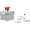 Fockety Scatola di Controllo Impermeabile IP66 a 1 Pulsante Lega di Alluminio Antipolvere per Uso Esterno 80x75x60 (80 * 75 * 60)
