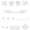 Generic Kit Completo di Pulsanti di Attivazione Set Durevole per Series X per Controller Series S, Personalizza Kit Mod Gamepad per gli Appassionati di Giochi (Bianco trasparente)