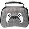 Generic Controller wireless impermeabile Hardshell Custodia per il trasporto Design serigrafico per PS5 Gioco Accessori di intrattenimento (Grigio)