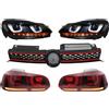 KITT Griglia per VW Golf 6 VI 08-12 Fari LED DRL U-Look Luci posteriori Full