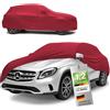 WALSER Premium Telo Copriauto da Interno Stretch Plus - Elasticizzato e Antipolvere, Morbido per Uso Interno, Copertura Protettiva per SUV/Van, Misura 8, Rosso