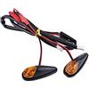 Tbest Indicatori di direzione sostituzione per moto, 2 pezzi LED Montaggio a filo sostituzione per moto Indicatore di direzione sostituzione per lampada Indicatore di moto Ambra (sinistra + destra)