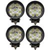 TEMPO DI SALDI Faretto 27W Rotondo A Led Da Lavoro 9 Led Da 3W Di Profondità Auto Barca 4 Pezzi