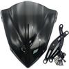 GRZPCJZM Compatibile con parabrezza anteriore for moto YAMAHA MT-25/MT-03 2020-2024, visiera deflettore antivento(Black)