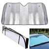 RICAMBIITALIA2017 PARASOLE PER PARABREZZA AUTO UNIVERSALE 130X60 CM COLORE ARGENTO