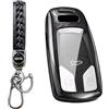 MEDZUK Custodia per Chiave Compatibile con Audi A4 B9 Avant 2016-2024 2025 Cover Chiave Auto, Guscio Chiave TPU con Portachiavi Accessori Protezione (Nero)