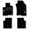 QUEMAR Tappetini Auto per Lancia Ypsilon 5 porte, Bordo Bianco, 2 Ricami | dal 2011 / anche Hybrid / Kit Tappeti Moquette e Gomma su Misura / Set 2 Anteriori + 2 Post. / Ricami e Colori Personalizzati