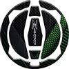 Paraserbatoio.it ADESIVO RESINATO EFFETTO 3D, PER MOTO COMPATIBILE CON KAWASAKI Z400 (Verde Scuro, Protezione Tappo)
