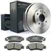 NB PARTS Dischi freno 240 mm ventilati pastiglie freno anteriori adatte per Honda Jazz II GD GE2 GE3 Logo