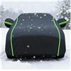 Generic Telo Copriauto Accessori Per Fi-t 500 Abarth, Copertura Auto per Esterno,Impermeabile Anti UV Resistente Alla Neve e Antigraffio,Protezione Invernale,con Zip Laterale-tg52