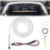 Generic Striscia luminosa a LED a flusso dinamico per bagagliaio, impermeabile, per area di carico o illuminazione interna, decorazione per auto, SUV, camion (bianco, semicerchio, 2 m)