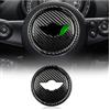 KUNGKIC Copertura volante auto in fibra di carbonio Adesivo decorativo compatibile con Mini Cooper Clubman F54 F55 F56 F57 F60 Countryman Accessori-Nero