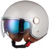 WZGGTEAM Casco Moto Jet con Doppia Visiera, Casco Jet Omologato ECE, Casco Jet Aperto Scooter, Uomo e Donna, Leggero con Visiera, per Adulti Per Fornire Una Migliore Protezione Alla Guida