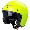 A-Pro Casco Moto Jet Cafe Racer Omologato ECE 22-06 Parasole scooter Fluo M