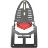 Generico Portatarga 50 CC Fantic HM Valenti Ecc Pieghevole Nero Moto Enduro Motard con Faretto Led Rosso