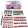 NFNVEKESD Viti per Moto carrozzeria per Gilera per Nexus 125 250 300 500 200 IE E3 per Runner 125 200 2T 4T Moto 6MM 5MM Parabrezza Corpo Carenatura Bulloni Viti Dadi(Red)