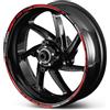 Generico Adesivi cerchi compatibili con honda hornet 1000 rossi e bianchi ruote 17 pollici (red)