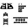 HZSMYXGS Per Jaguar Per XF X250 2012-2015 Interni automobilistici | Veicolo Interno AC Marcia Interruttore Riparazione Adesivi Pulsante Adesivi Nero Coperture Accessori(Whole set 5keys)