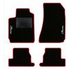 QUEMAR Tappetini Auto per Alfa Romeo Brera, Bordo Rosso, 2 Ricami | 2005-2011 / Kit Tappeti Moquette e Gomma su Misura / Set 2 Anteriori + 2 Posteriori / Ricami e Colori Personalizzati