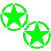 Pimastickerslab Kit Adesivi 4x4 off Road Stella Militare US Army Scegli Colore e Misura -cod. 1653- (069 Verde Fluo, Diametro 30 CM)