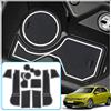 Ruiya Compatibile con VW Golf 8 8.5 MK8 GTI GTE GTD R Variant 2020-2025 2026 Tappetini Antiscivolo, Golf 8.5 2026 PVC Tappetini in Gomma Tappetino Bracciolo Antiscivolo Golf 8 Accessori [Bianco]