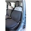 Italfodere - Accessori Auto - Coprisedili Auto Su Misura per Fiat Panda 3ª Serie 2012 in poi - Anteriori - In Cotone - Facile da Installare - Fatti a Mano - Made in Italy - Grigio e Nero