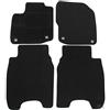 J&J AUTOMOTIVE Tappetini in Tessuto per Honda Civic 2012-2016, Set da 4 Pezzi Anteriori e Posteriori, di Velluto su Misura, Antiscivolo, Colore Nero