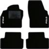 QUEMAR Tappetini Auto per Polo VI dal 2017, Bordo Antracite, 2 ricami | AW1 - AE1 / Kit Tappeti Moquette e Gomma su Misura / Set 2 Anteriori + 2 Posteriori / Ricami e Colori Personalizzati