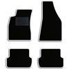 QUEMAR Tappetini Auto compatibili con Audi A4 (B6 B7) 2000-2008 / Kit Tappeti in Moquette e Gomma su Misura (Set 2 Anteriori+2 Posteriori)/Ricami e Colori Personalizzati (Bordo Bianco, 0 Ricami)