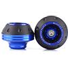 BOROCO CNC Anteriore Forcella Telaio Cursori Ruota Crash Protector Alluminio Forcella Ruota Telaio Cursori Moto Caduta Protezione Scooter Ciclomotore(Blu)