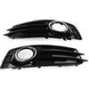 Generic SIKUAI Griglia paraurti anteriore fendinebbia con anello cromato, adatta per Audi A3 8P S-Line 2009-2012, nero, 1 paio (con foro fendinebbia)
