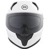 BHR Casco Integrale Moto con Doppia Visiera 831 ROCKET, Casco Moto Integrale Omologato ECE 22.06 con Schermo Parasole, Casco Uomo/Donna, Bianco, XL